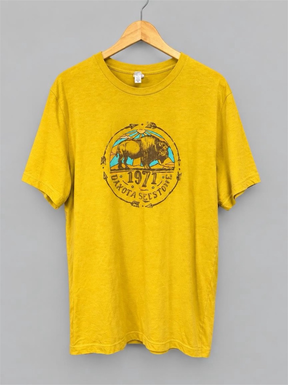 Bella Canvas Yellow Buffalo Graphic Short Sleeve Tee